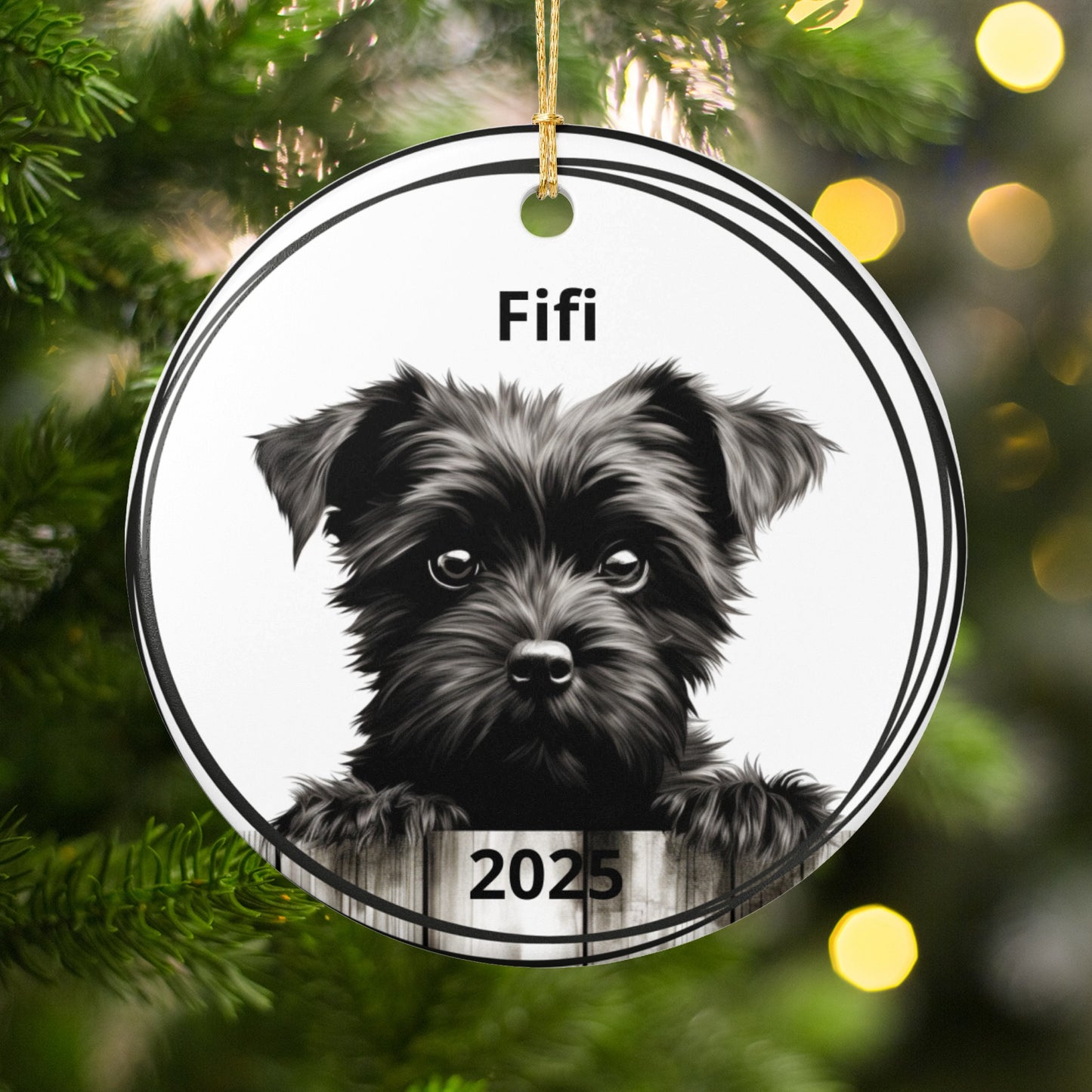 Personalized Christmas Dog Ornament Holiday Product