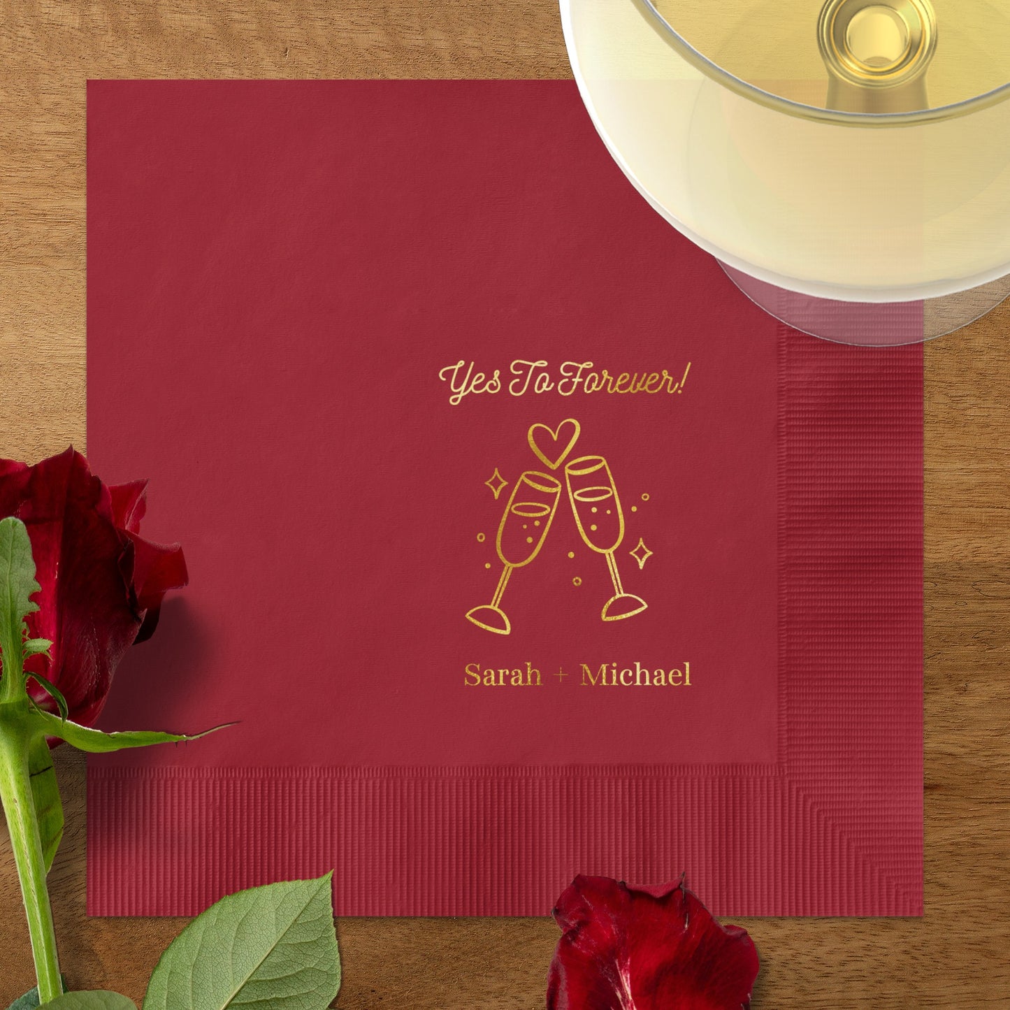 Yes To Forever Red Custom Napkin product