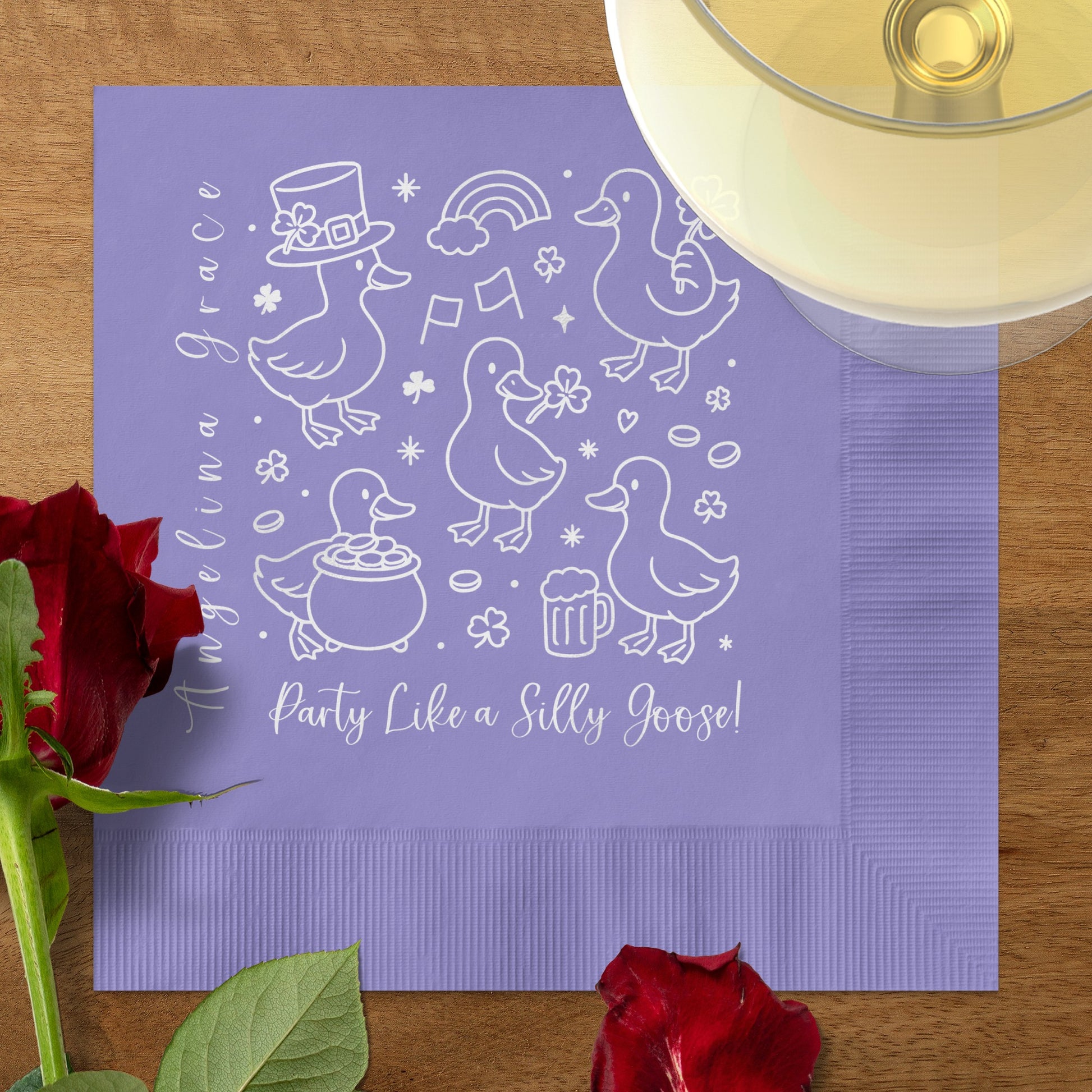 Party Like a Silly Goose Personalized Napkin product type