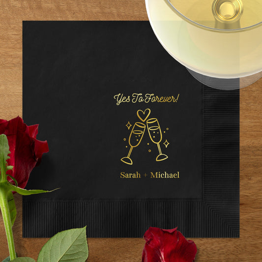Yes To Forever Wedding Personalized Napkin product type