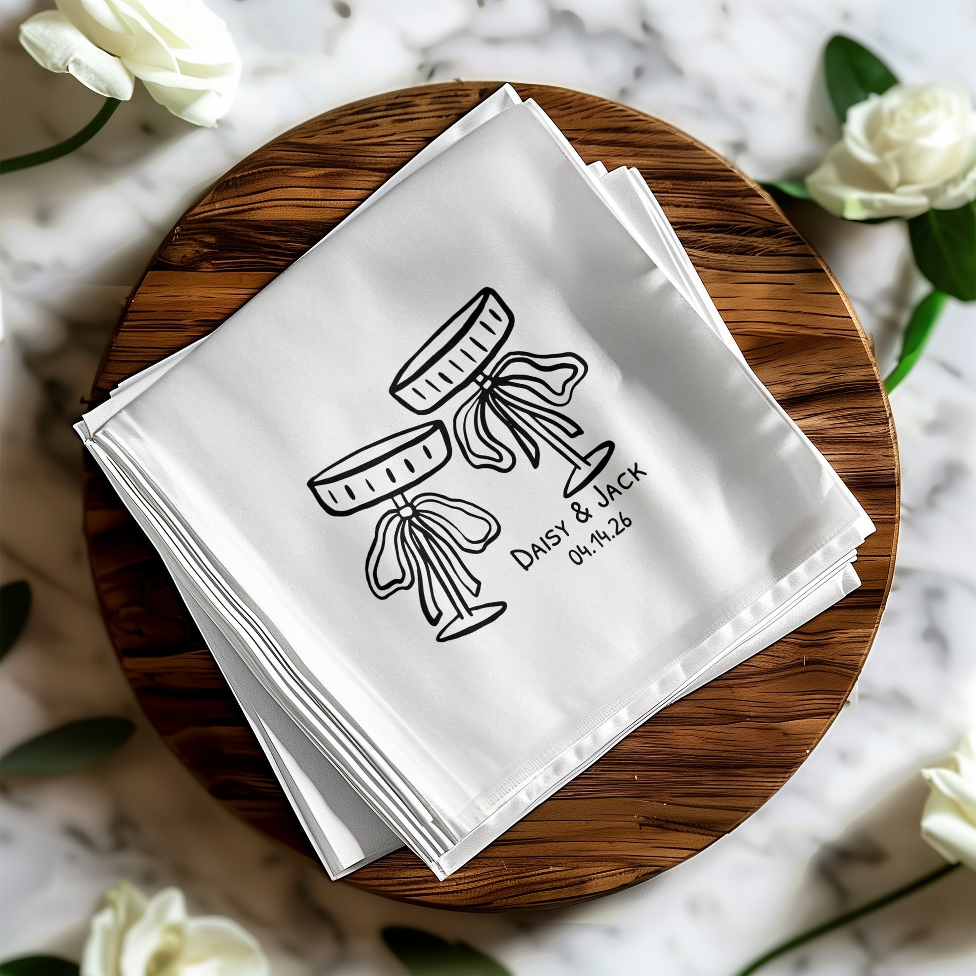 Personalized Wedding Gift Napkin with Custom Print product