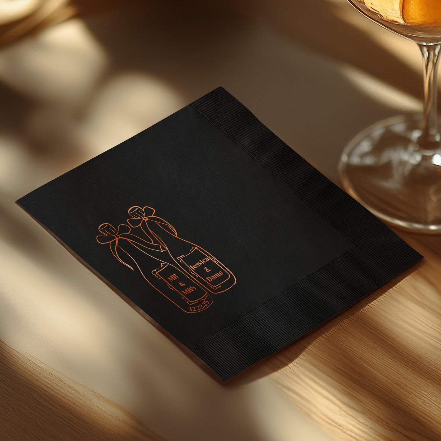 Personalized Champagne Bottles Party Napkins product type