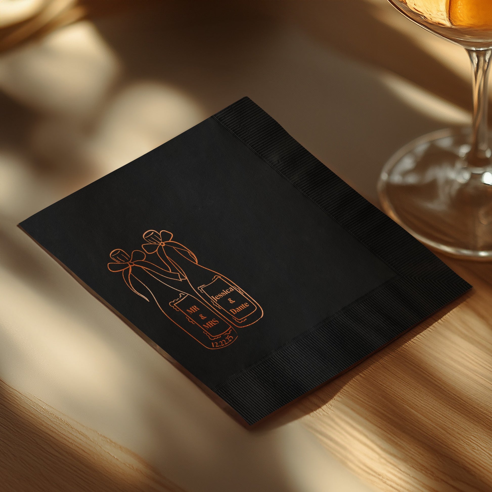Personalized Champagne Bottles Party Napkins product type