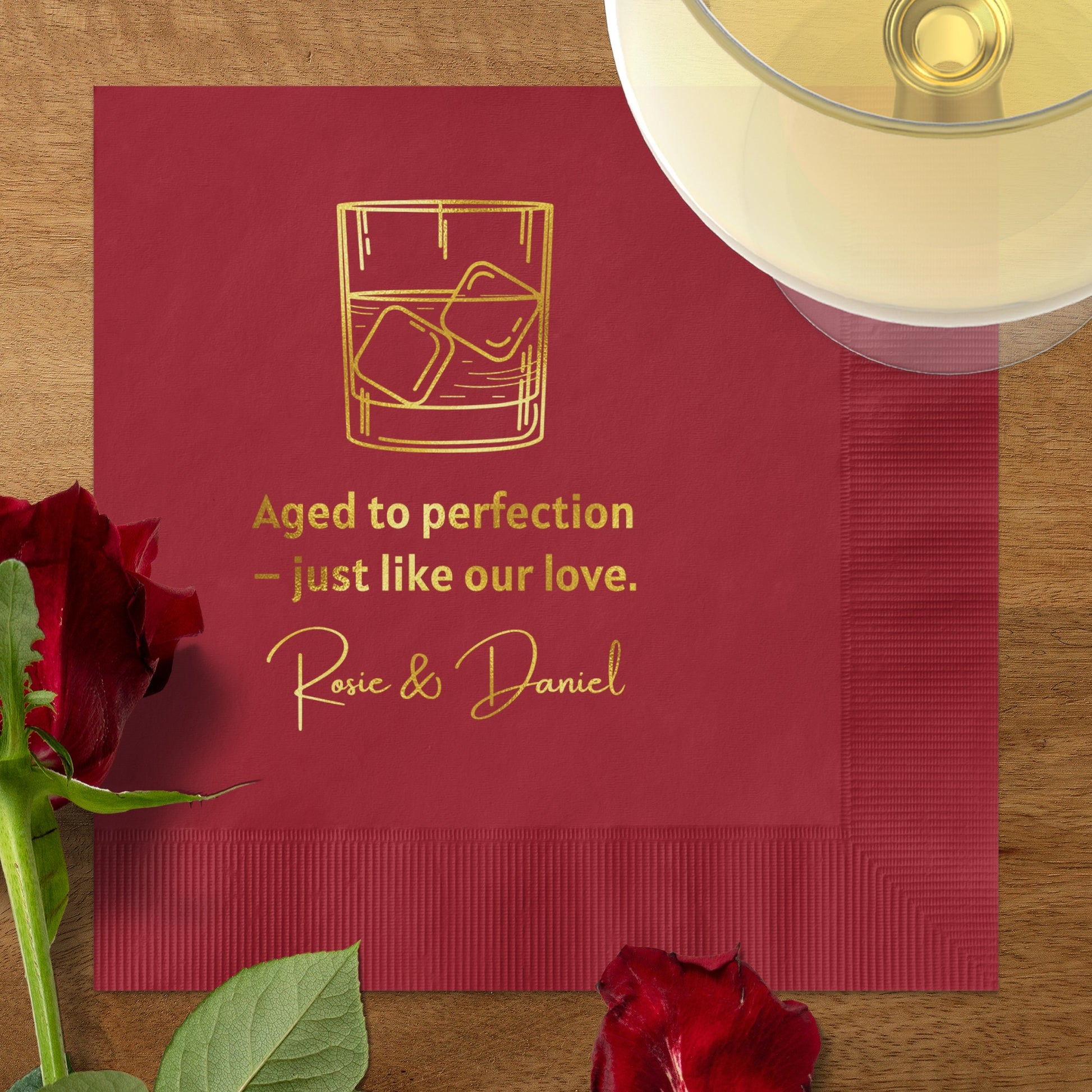 Aged to perfection just like our love napkin product