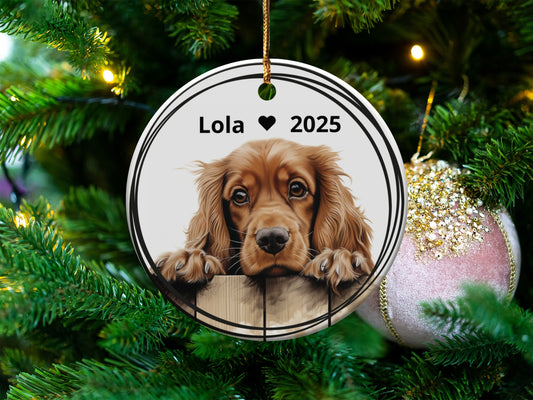 Personalized Dog Christmas Ornament 2025 product type