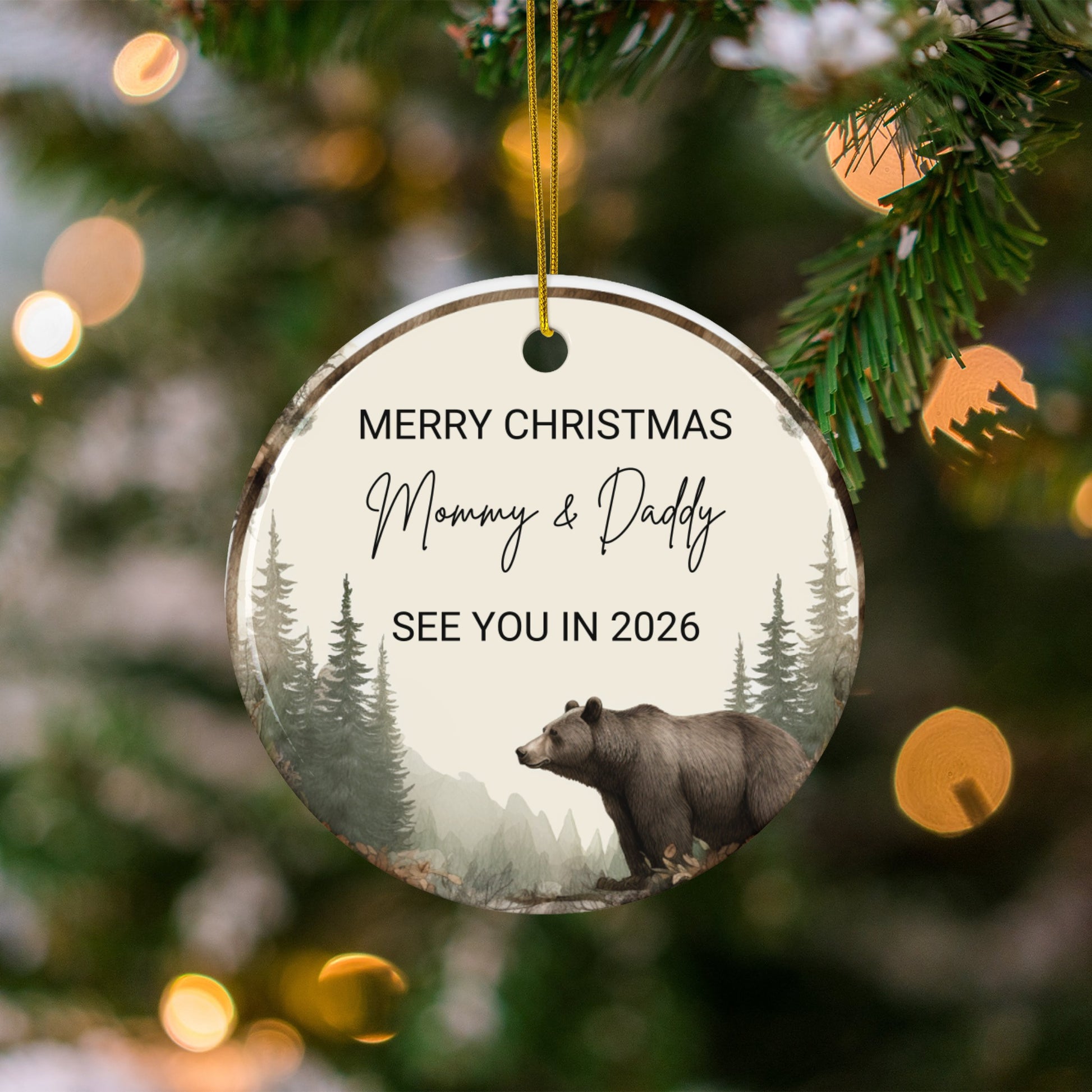 Merry Christmas Mommy Daddy See You 2026 Ornament product