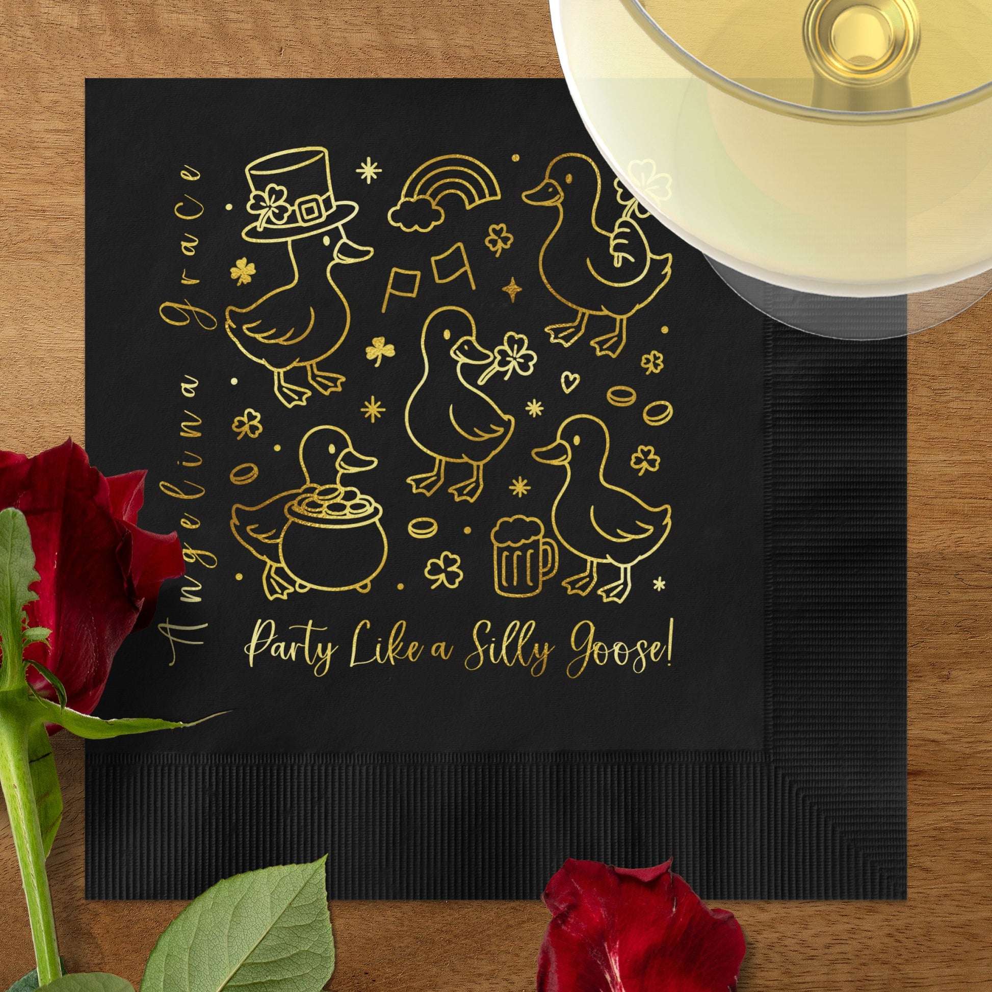 Party Like a Silly Goose Personalized Napkin product