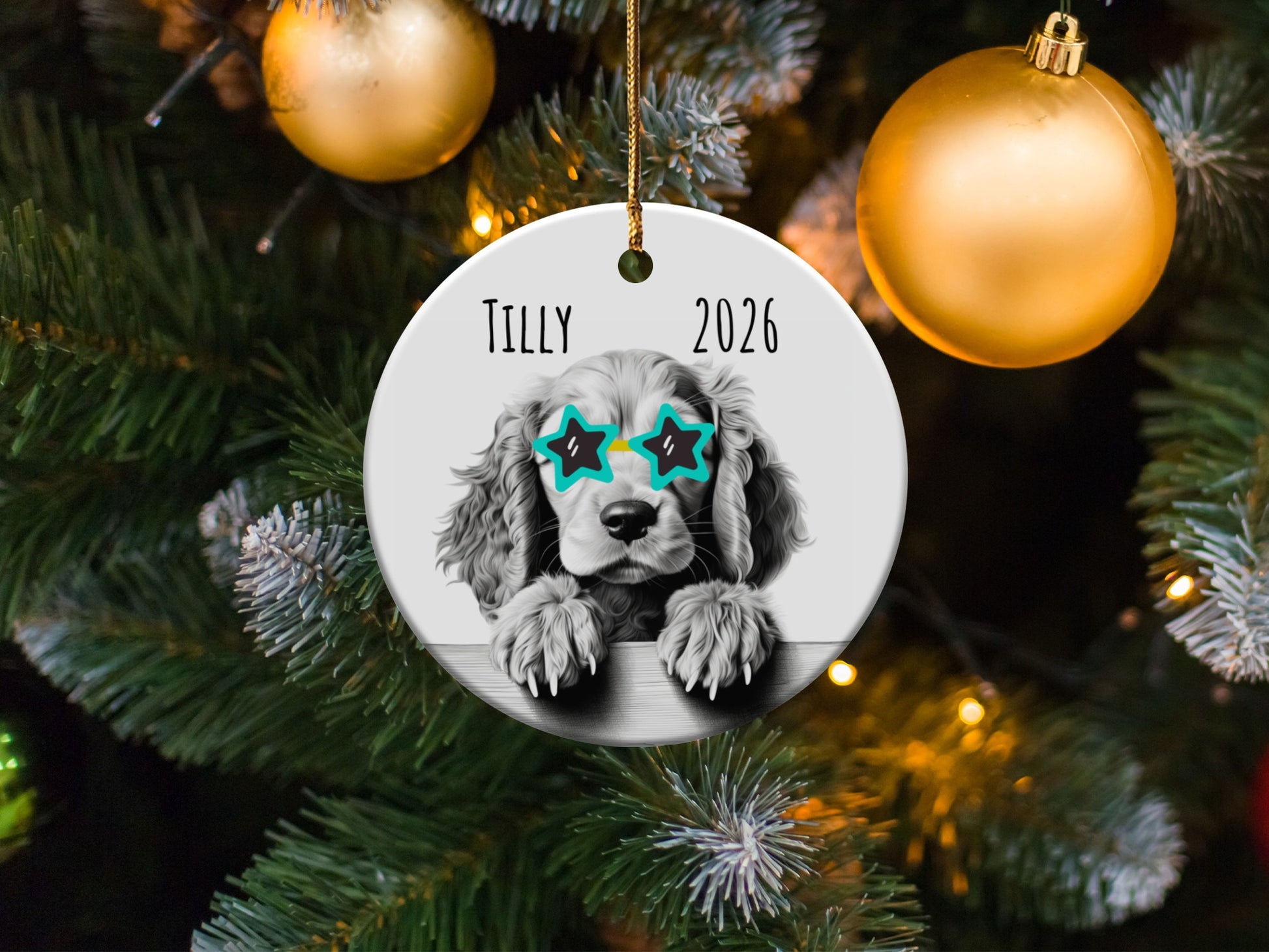 Personalized Puppy Christmas Tree Decor product