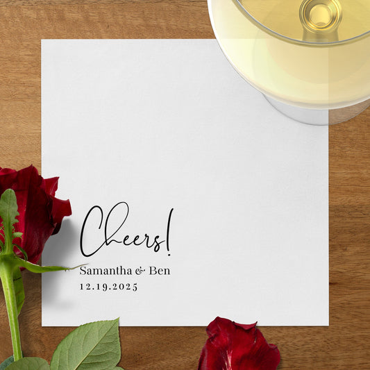 Personalized Cheers Wedding Napkin product
