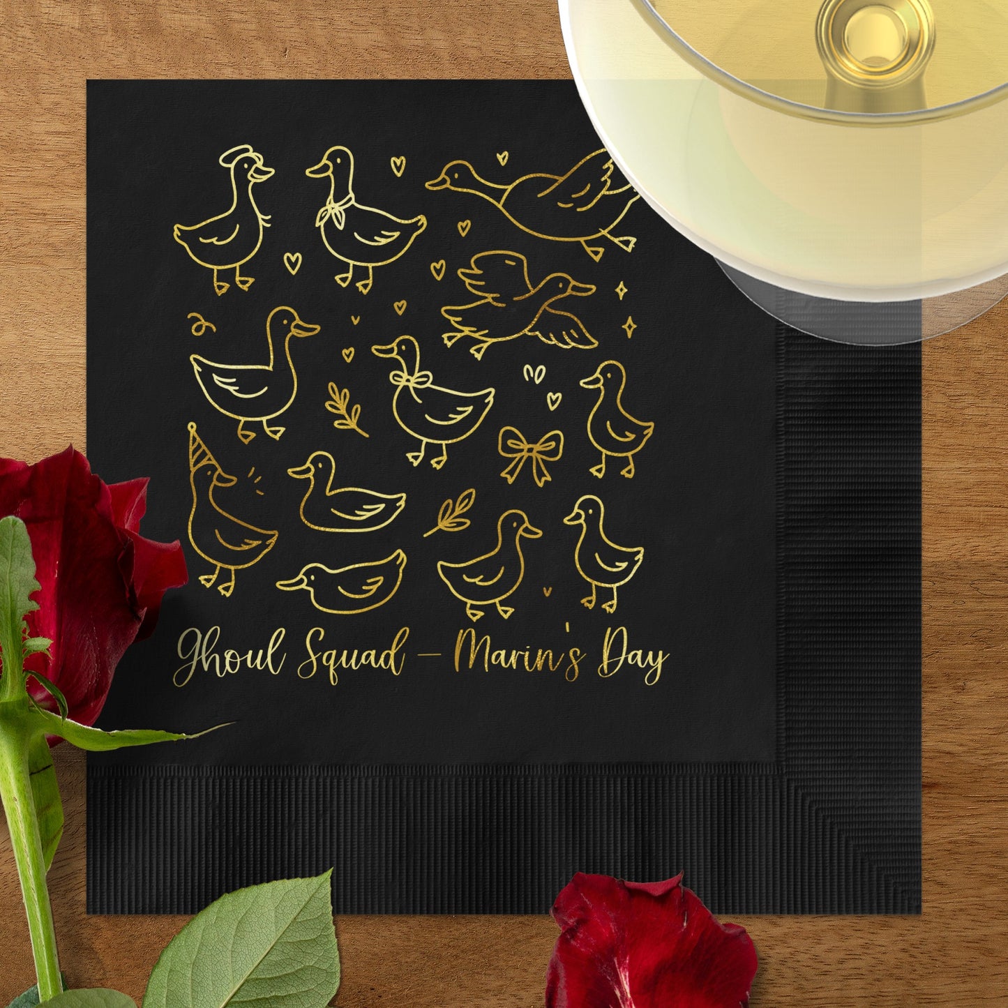 Ghoul Squad Marins Day Ducks Pattern Napkins product type