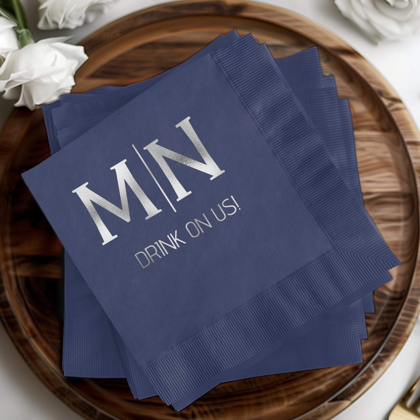 MN Drink On Us! Custom Cocktail Napkins product