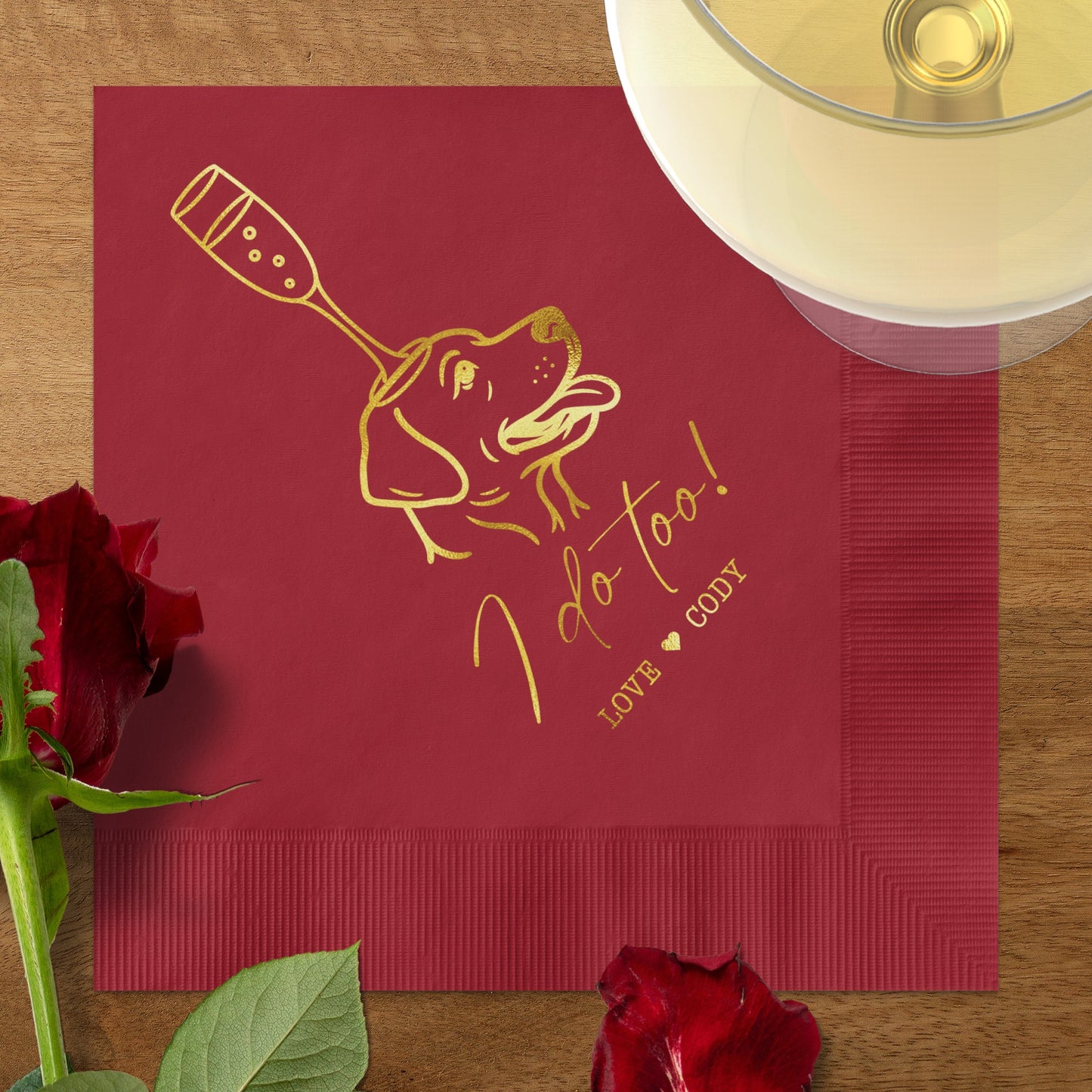 Celebrate Love with Unique Dog Design Napkins