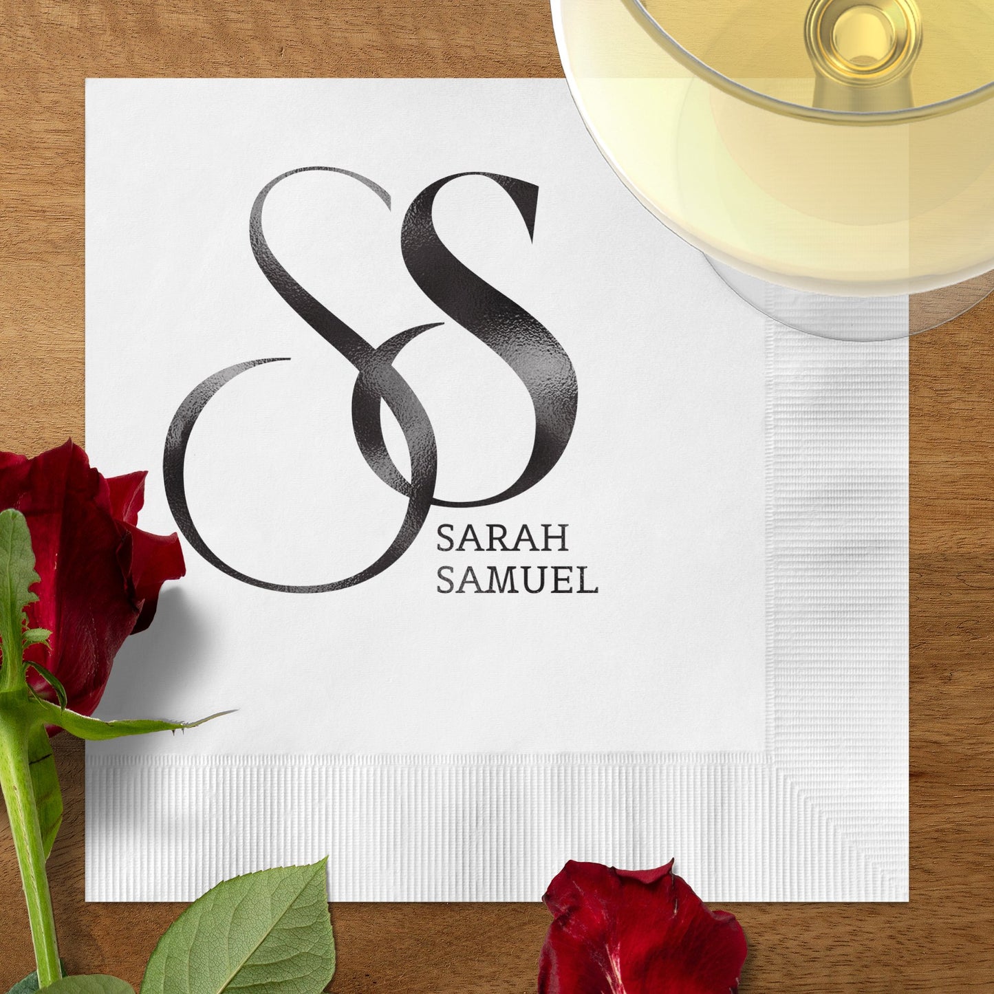 Elegant Personalized Initials Wedding Napkins product