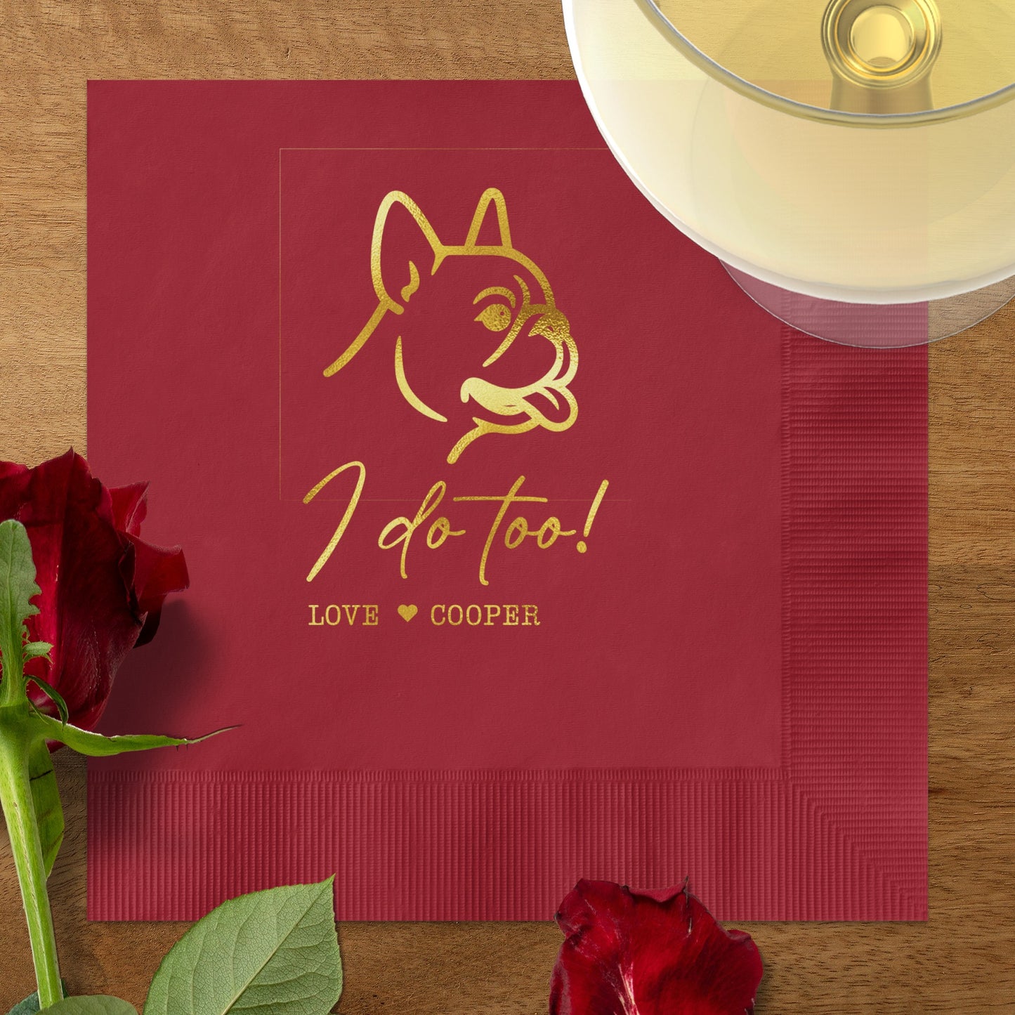 I do too Love Cooper decorative party napkin