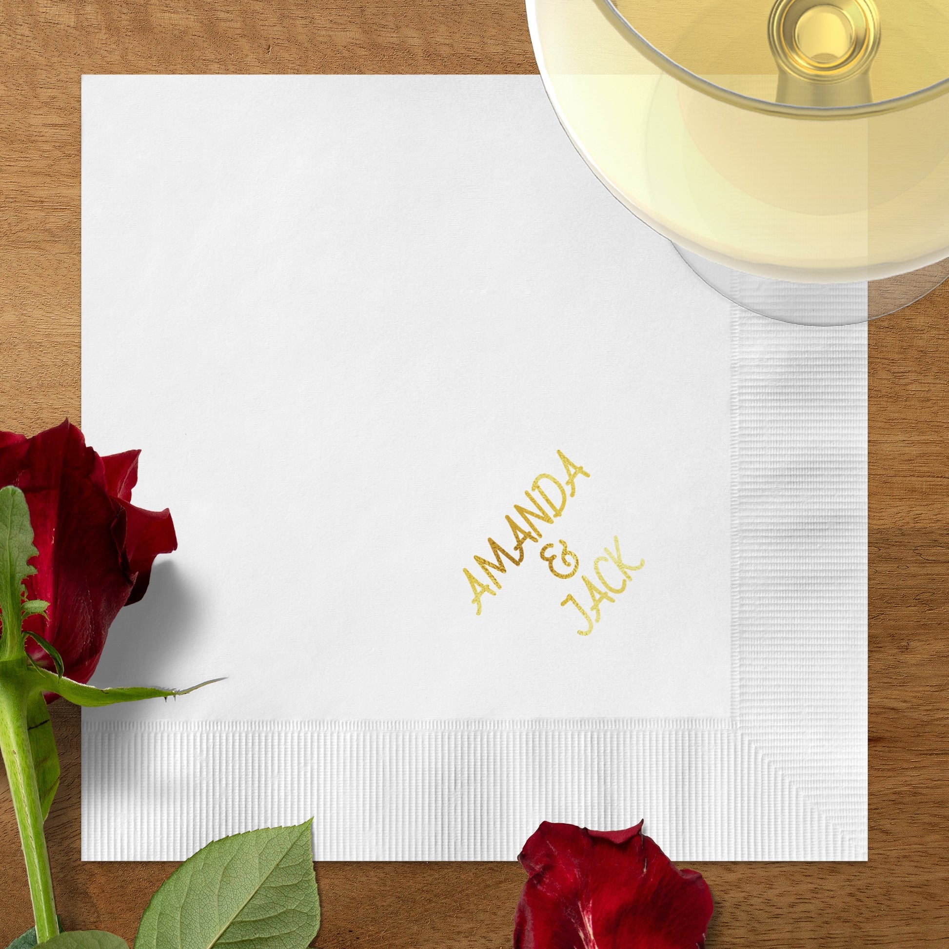 Personalized Wedding Napkins with Custom Names product type