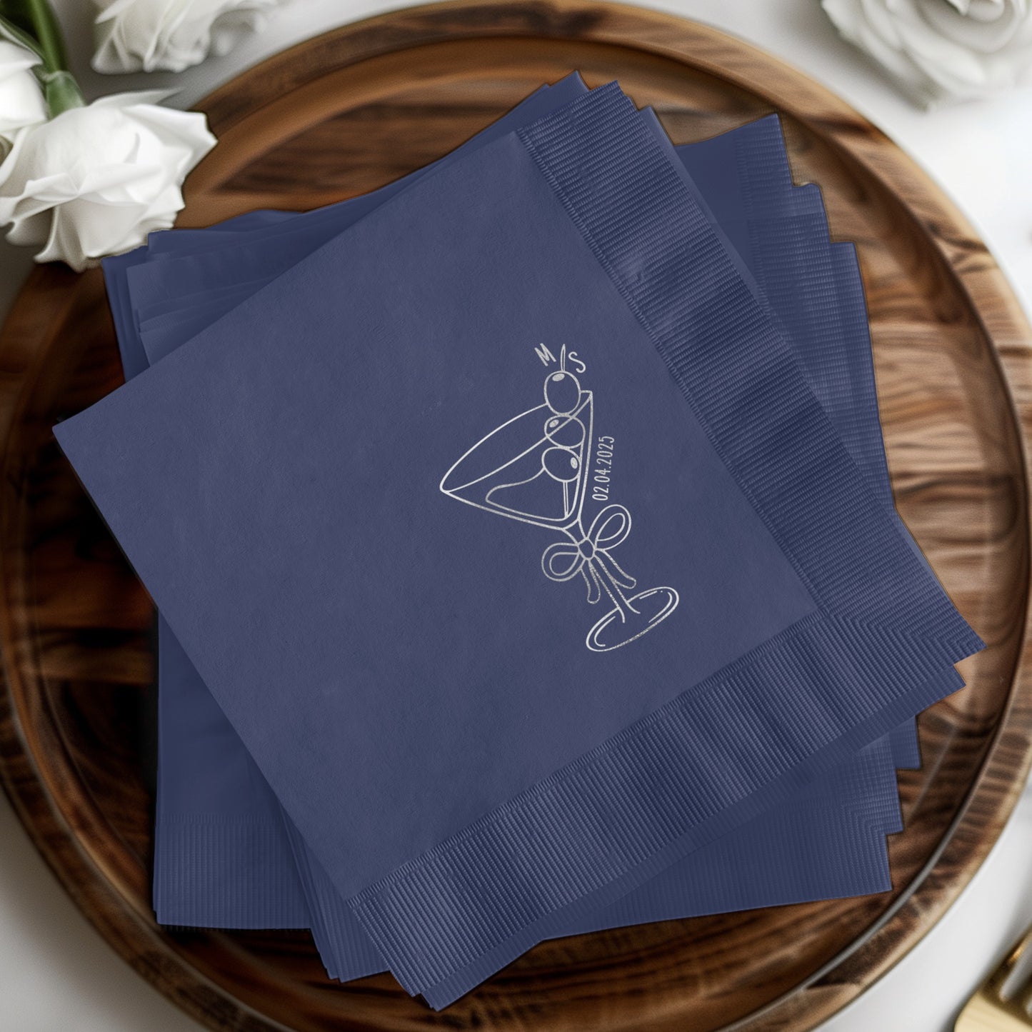 Classic Navy Cocktail Napkins Perfect for Events product