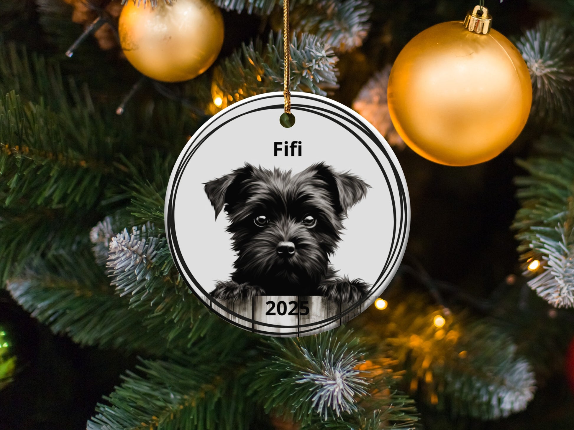 Cute Personalized Dog Christmas Ornament 2025 product type