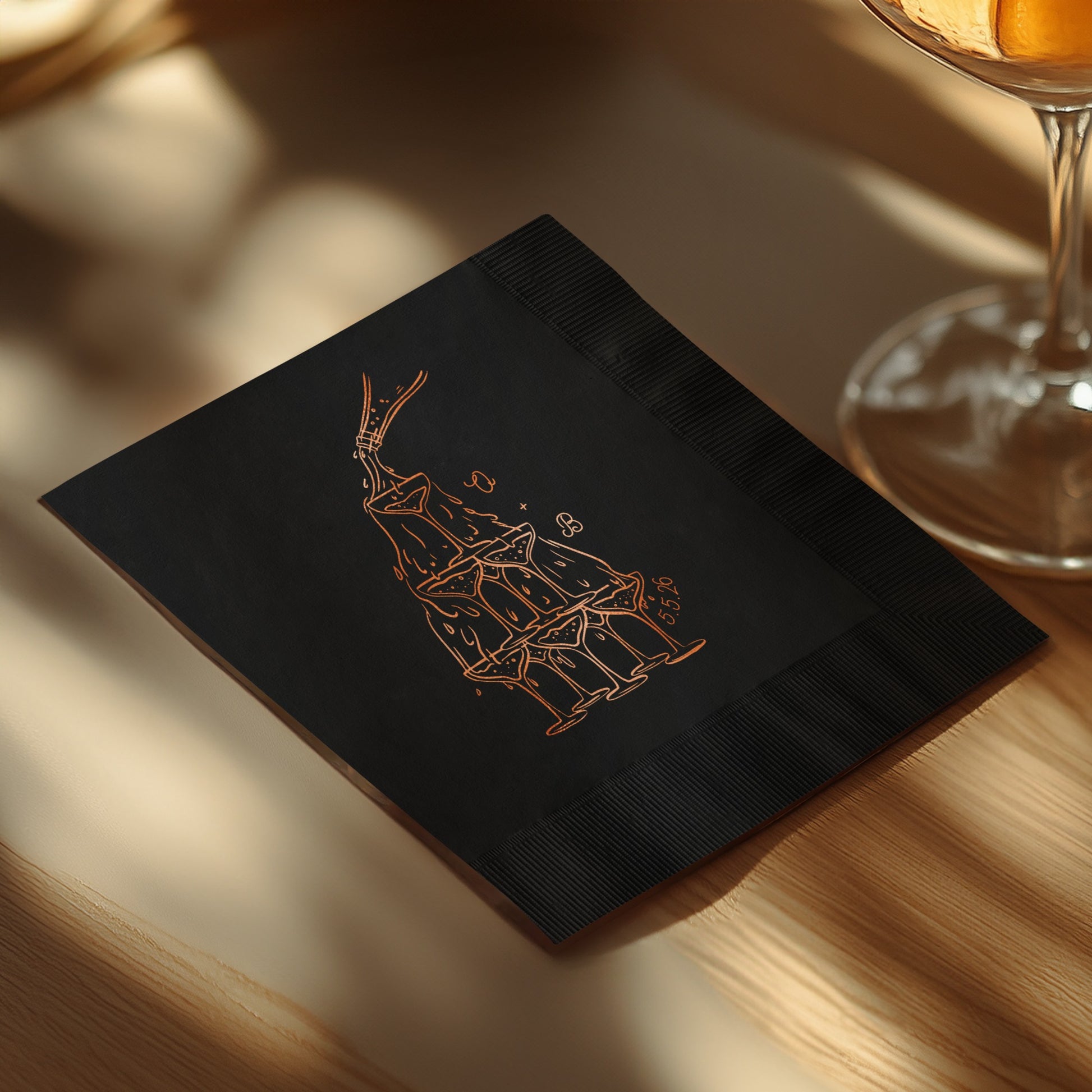 Elegant Black Cocktail Napkin for Special Events product