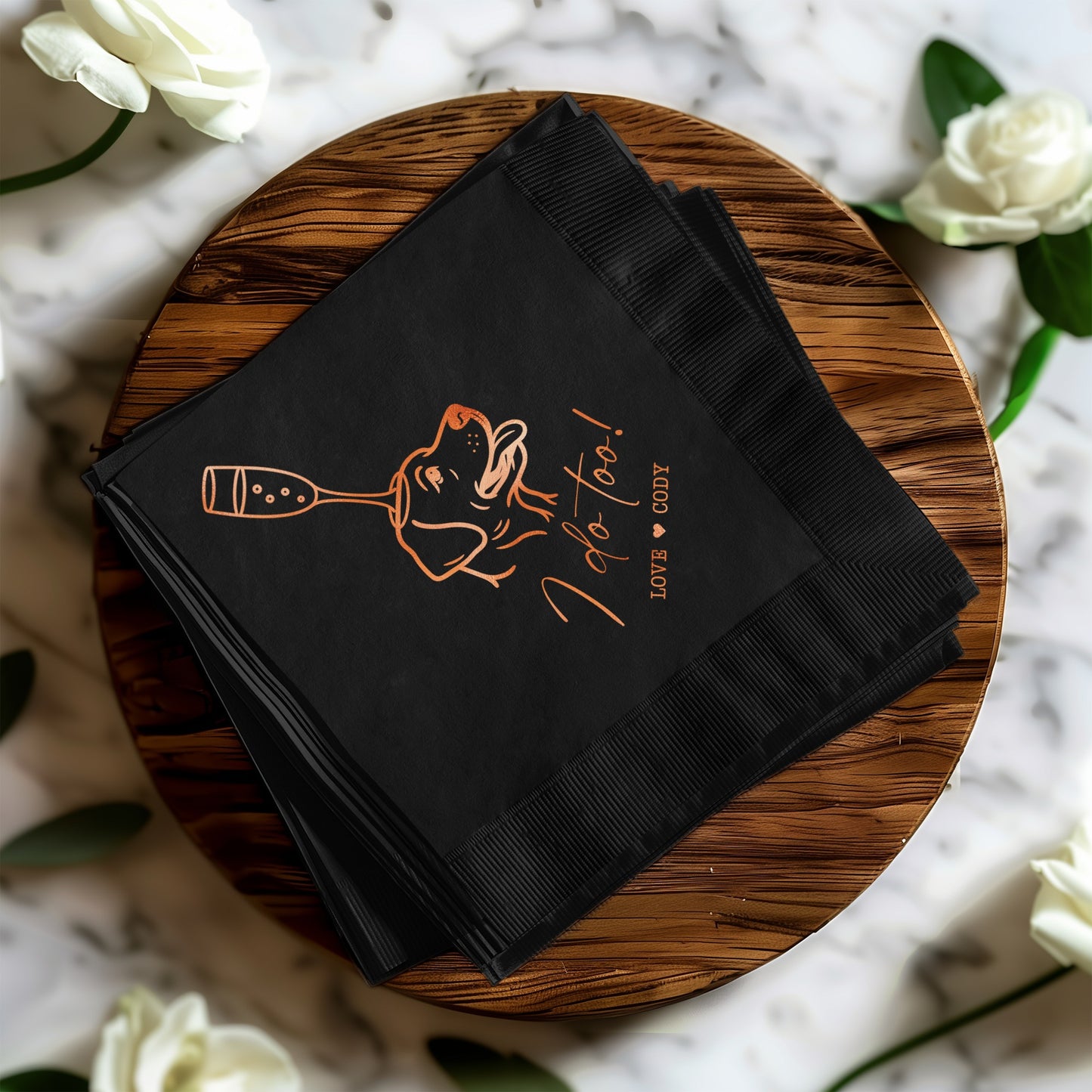 I Do Too Funny Dog Themed Wedding Napkins