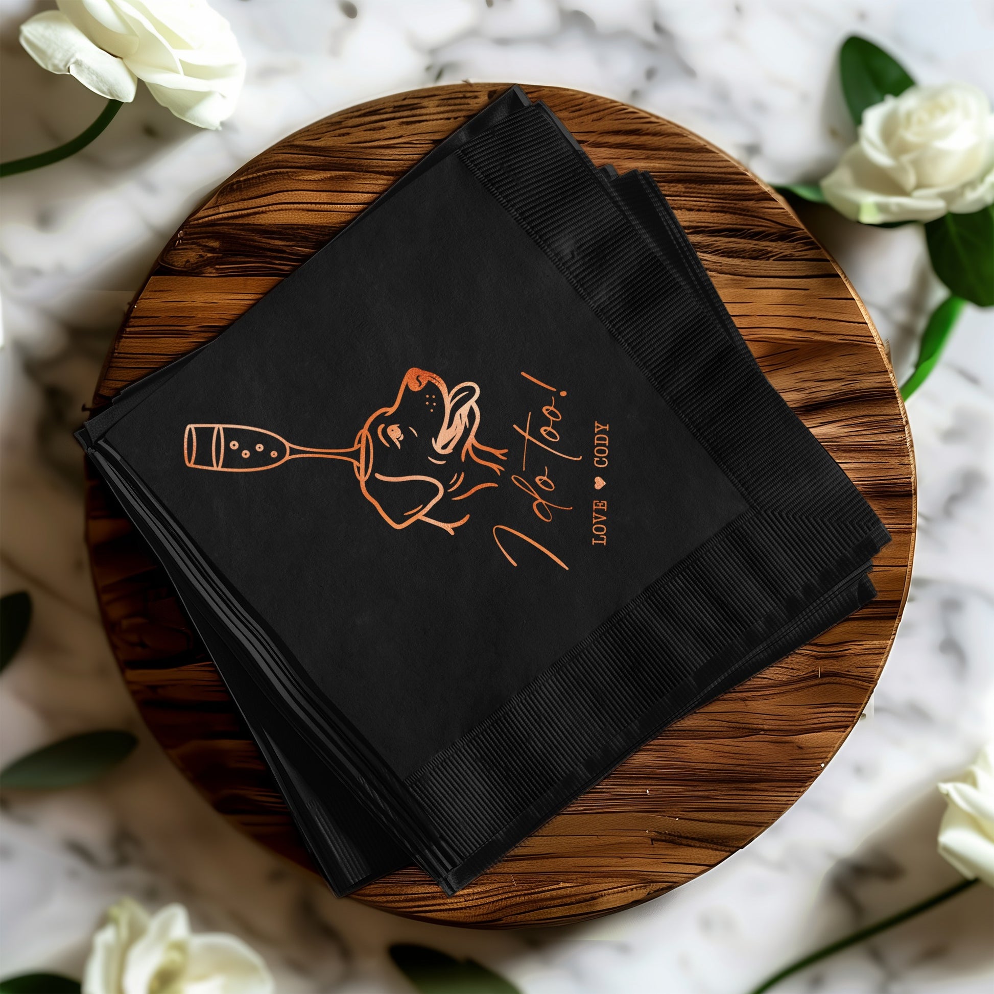 I Do Too Funny Dog Themed Wedding Napkins