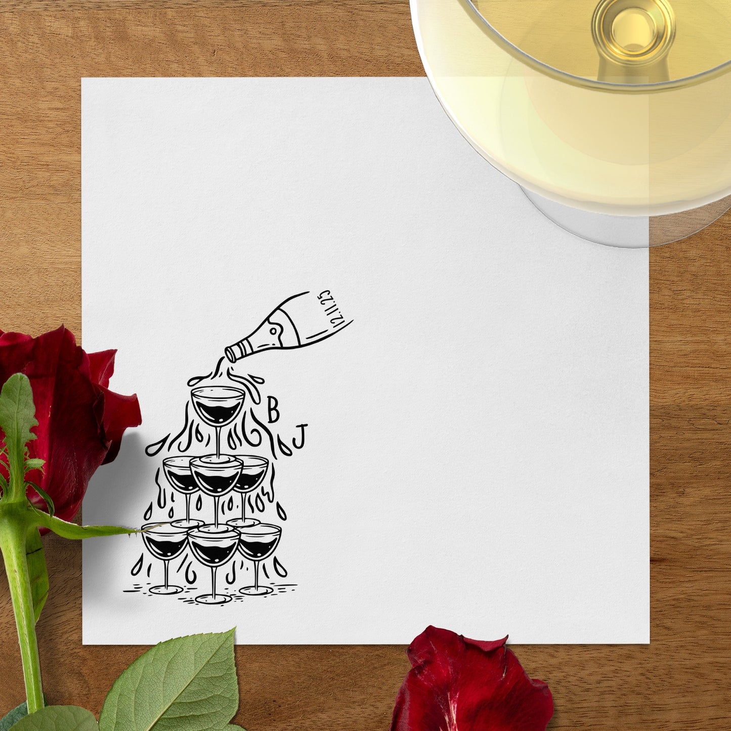Champagne Pour Celebration Design Greeting Card product