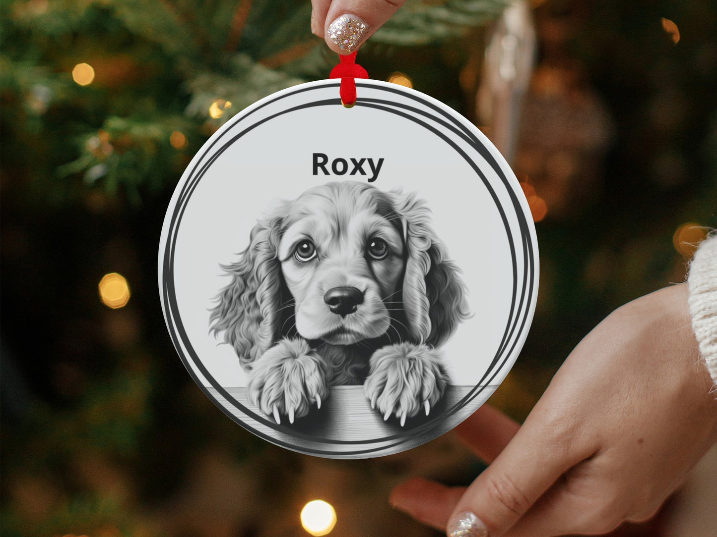 Personalized Dog Christmas Tree Ornament product