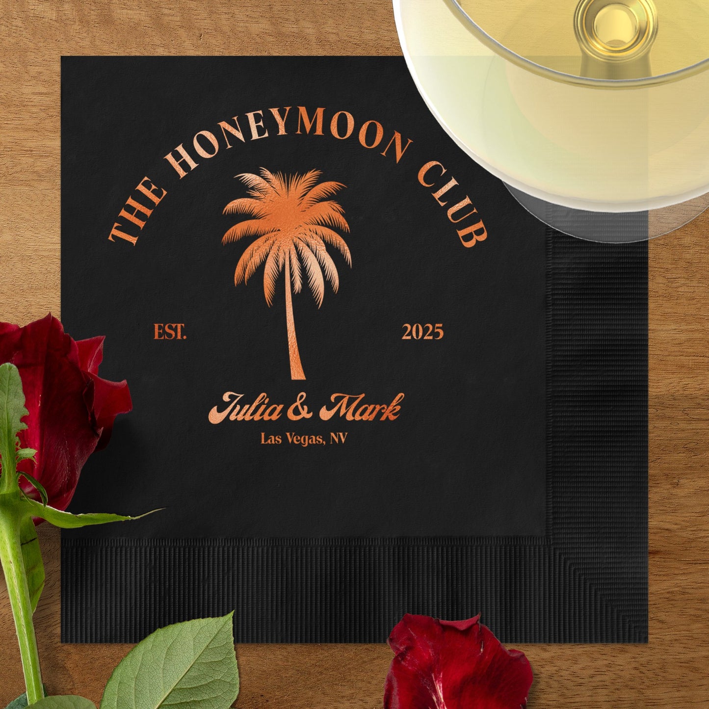 The Honeymoon Club Custom Personalized Napkin product