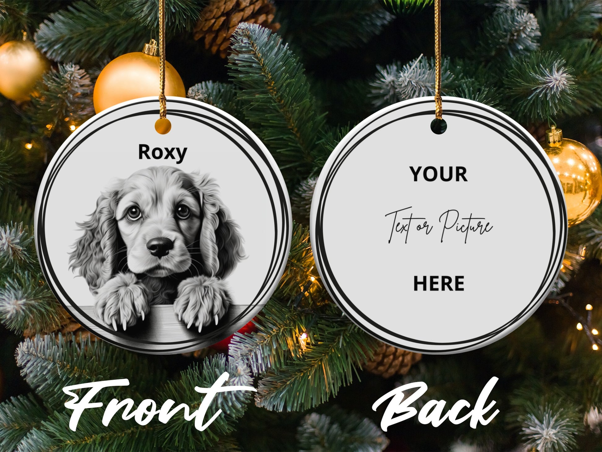 Personalized Pet Christmas Ornament Custom Product
